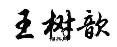 胡问遂王树歆行书个性签名怎么写