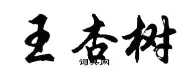 胡问遂王杏树行书个性签名怎么写