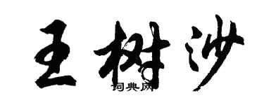 胡问遂王树沙行书个性签名怎么写