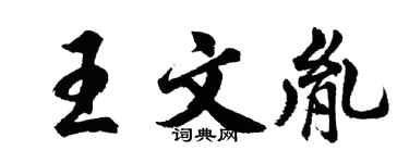 胡问遂王文胤行书个性签名怎么写