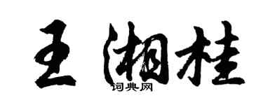 胡问遂王湘桂行书个性签名怎么写