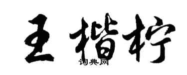 胡问遂王楷柠行书个性签名怎么写