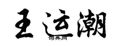 胡问遂王运潮行书个性签名怎么写