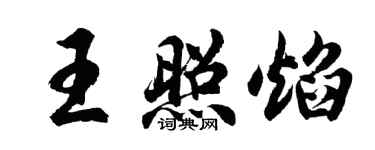 胡问遂王照焰行书个性签名怎么写