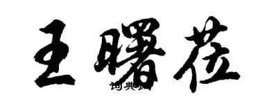 胡问遂王曙莅行书个性签名怎么写