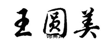 胡问遂王圆美行书个性签名怎么写