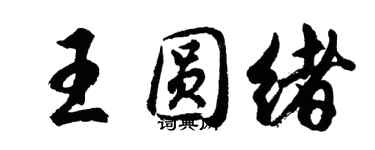 胡问遂王圆绪行书个性签名怎么写