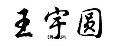 胡问遂王宇圆行书个性签名怎么写