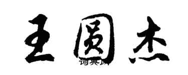 胡问遂王圆杰行书个性签名怎么写