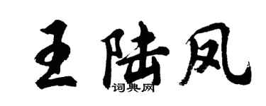 胡问遂王陆凤行书个性签名怎么写