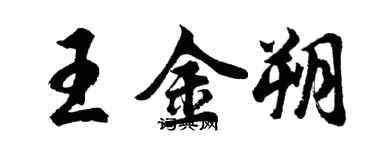 胡问遂王金朔行书个性签名怎么写
