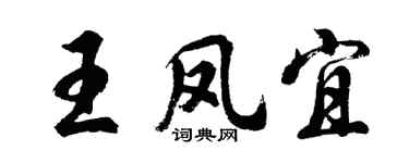 胡问遂王凤宜行书个性签名怎么写