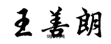 胡问遂王善朗行书个性签名怎么写