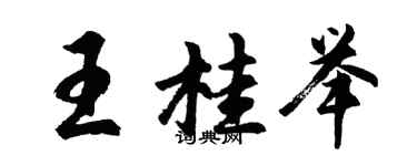 胡问遂王桂举行书个性签名怎么写