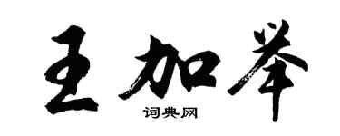 胡问遂王加举行书个性签名怎么写
