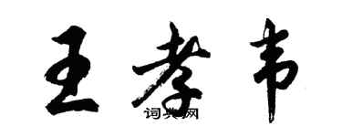 胡问遂王孝韦行书个性签名怎么写