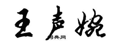 胡问遂王声婉行书个性签名怎么写