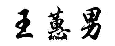 胡问遂王蕙男行书个性签名怎么写