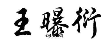 胡问遂王曝衍行书个性签名怎么写
