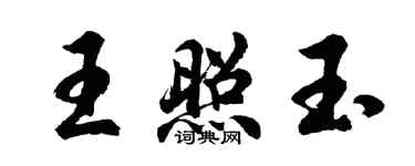 胡问遂王照玉行书个性签名怎么写