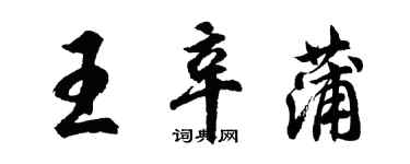 胡问遂王辛蒲行书个性签名怎么写