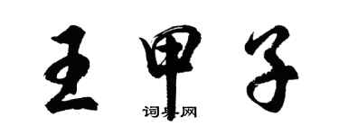 胡问遂王甲子行书个性签名怎么写