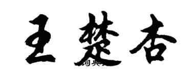 胡问遂王楚杏行书个性签名怎么写