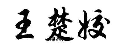 胡问遂王楚姣行书个性签名怎么写