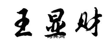 胡问遂王显财行书个性签名怎么写