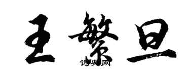 胡问遂王繁旦行书个性签名怎么写