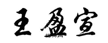 胡问遂王盈宣行书个性签名怎么写