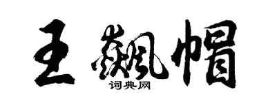 胡问遂王飙帽行书个性签名怎么写