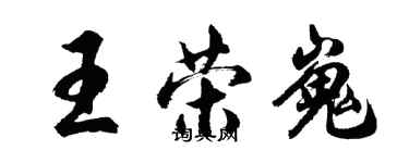 胡问遂王荣嵬行书个性签名怎么写