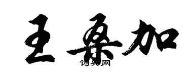 胡问遂王桑加行书个性签名怎么写