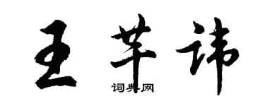 胡问遂王芊讳行书个性签名怎么写