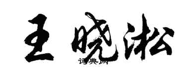 胡问遂王晓淞行书个性签名怎么写