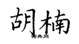 丁谦胡楠楷书个性签名怎么写