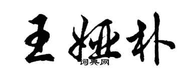 胡问遂王娅朴行书个性签名怎么写