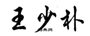 胡问遂王少朴行书个性签名怎么写