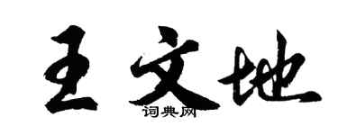胡问遂王文地行书个性签名怎么写