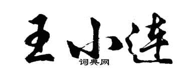 胡问遂王小连行书个性签名怎么写
