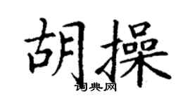 丁谦胡操楷书个性签名怎么写