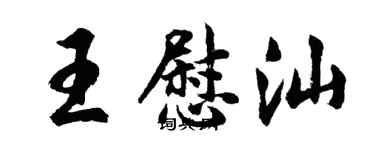 胡问遂王慰汕行书个性签名怎么写