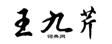 胡问遂王九芹行书个性签名怎么写