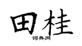 丁谦田桂楷书个性签名怎么写
