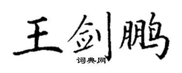 丁谦王剑鹏楷书个性签名怎么写
