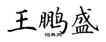 丁谦王鹏盛楷书个性签名怎么写