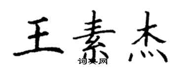 丁谦王素杰楷书个性签名怎么写