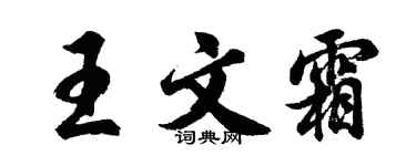 胡问遂王文霜行书个性签名怎么写