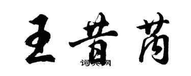 胡问遂王昔芮行书个性签名怎么写